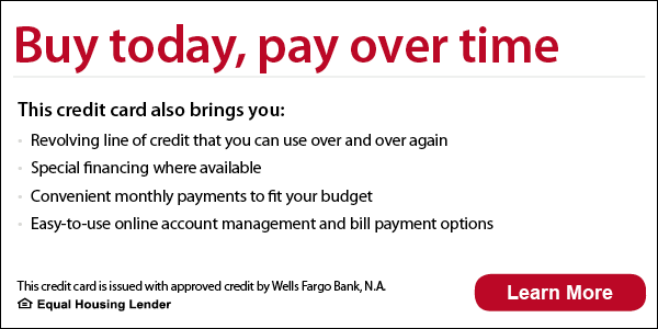 Consumer Financing by Wells Fargo at Midwest Blind & Shade Company near Mishawaka, IN